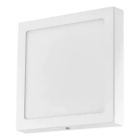 Kit 10 Painel Plafon Sobrepor 40w Quadrado Led Branco Frio 127/220v Preto