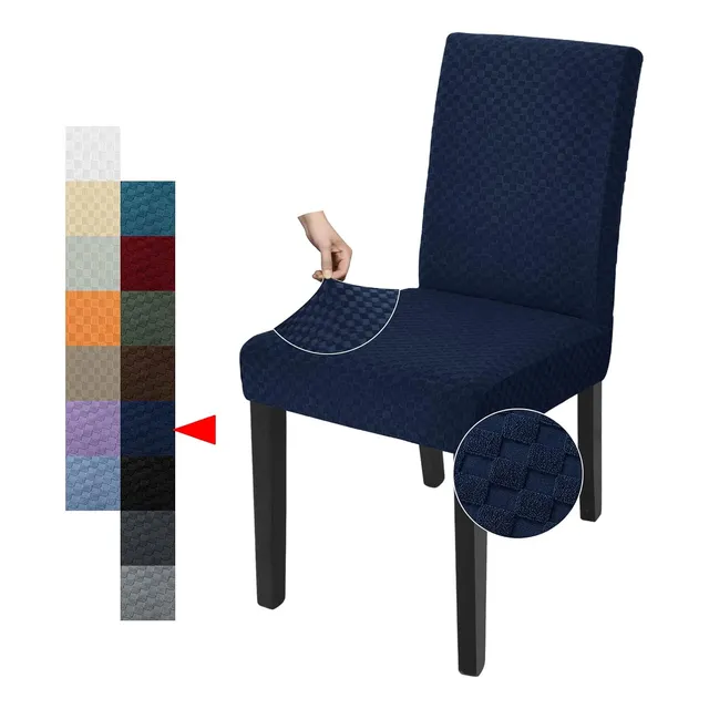 ''funda Elástica Para Silla De Comedor A Cuadros Último Mode
