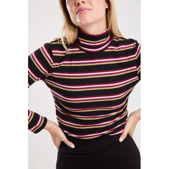 Remera Manga Larga Basica  Negro Koxis Mujer