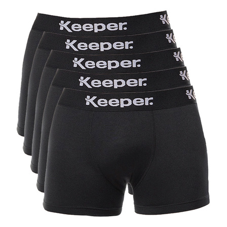 Kit 5 Cueca Boxer Microfibra Preta Masculina Keeper Box Kit 5 Cueca Boxer Microfibra Preta Masculina Keeper Box