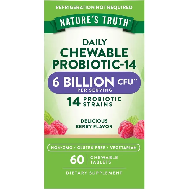 Probiótico-14 6 Billion Cfu Nature's Truth 60 Tabletas Bayas