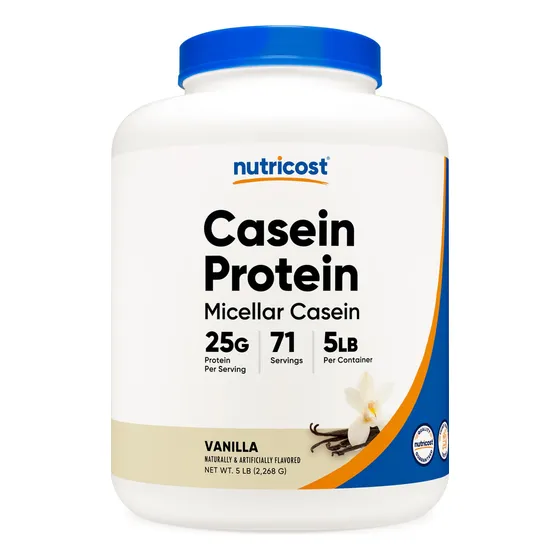 Proteína En Polvo Nutricost Caseína Micelar 2,27 Kg Vainilla
