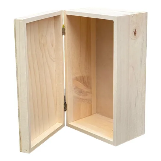 Caja Decorativa Cofre Madera Pino Para Regalo 35x21x14 Cm 