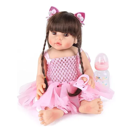 Muñeca Reborn Cuerpo Entero De Silicona Real Renacida Bebe