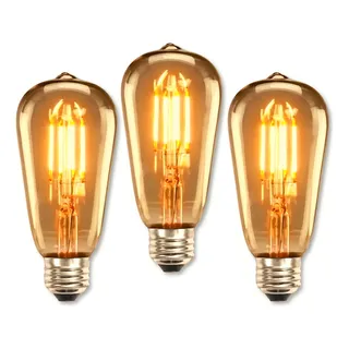 Kit 3 LĂąmpada Filamento Led Homefy Decorativa RetrĂŽ Vintage Ămbar Branco-quente 127/220v Kit 3 LĂąmpada Filamento Led Homefy Decorativa RetrĂŽ Vintage Ămbar Branco-quente 127/220v