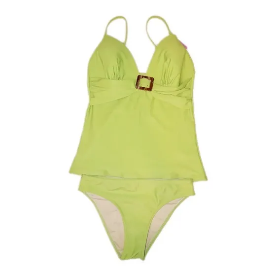 Traje De Baño De Dama Tankini Unicolor, Top Y Panti