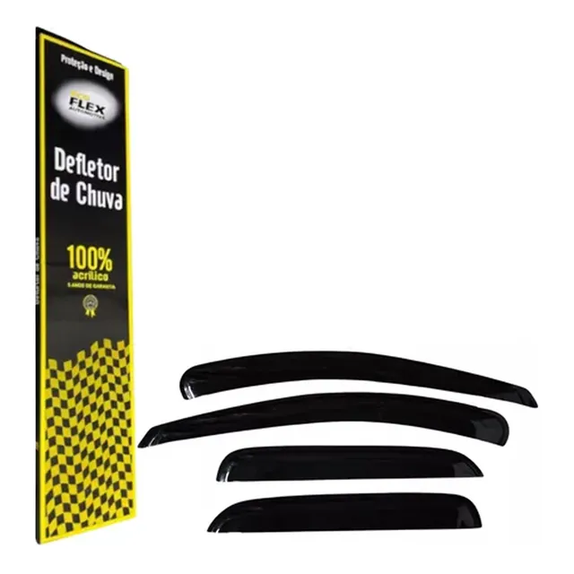 Calha De Chuva Defletor Fumê Escura 4 Portas Promoção
