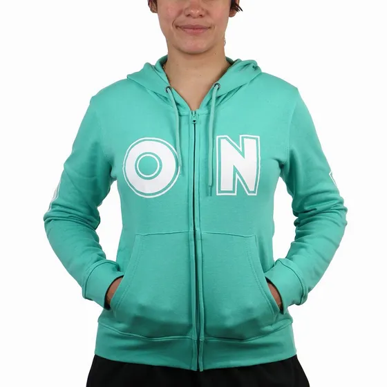 Campera Pony De Mujer  C/ Capucha - Aguamarina