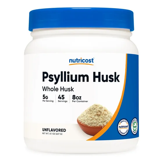 Cáscara Integral De Psyllium En Polvo Nutricost, 240 Ml, Sin