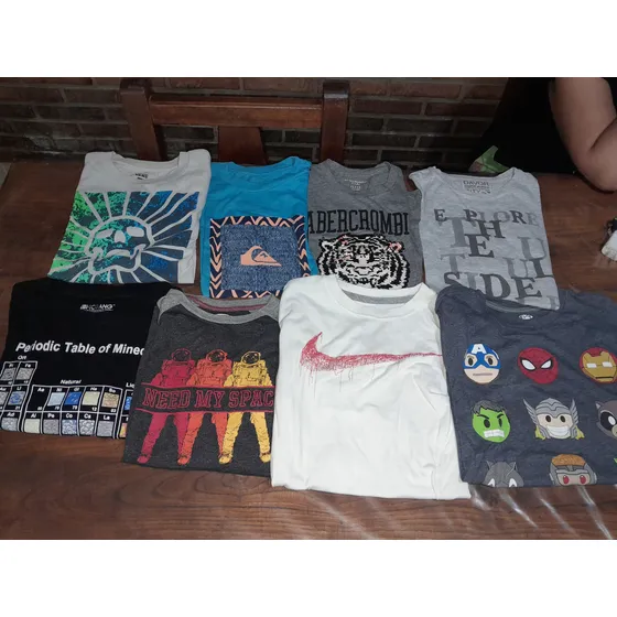 Remera Lote Vans-marvel-minecraft-nike-quiksilver Origi Leer