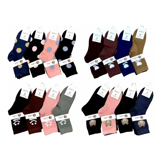 Pack 12 Calcetines Mujer Cachemira Lana Térmico Algodón