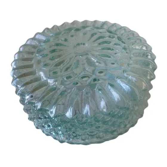 Lampara Tipo Plafón Redonda Diamante Cristal