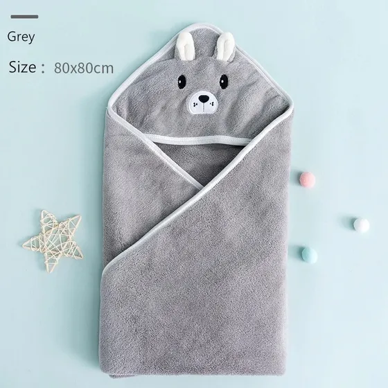 Paño Toalla Con Capucha De Microfibra Para Niños Bebes 80x80