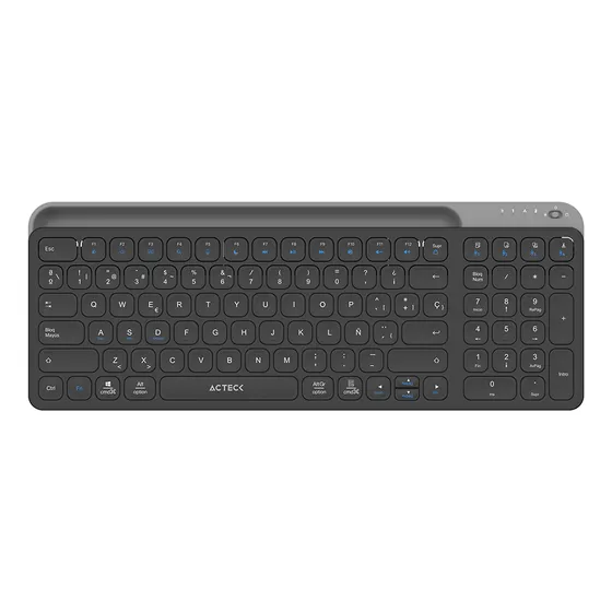 Teclado Multidispositivo Inalámbrico Inspire Trek Ti747 Teclado Negro Idioma Español Latinoamérica