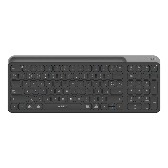 Teclado Multidispositivo Inalámbrico Inspire Trek Ti747 Teclado Negro Idioma Español Latinoamérica