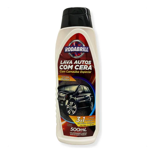 Shampoo Lava Autos Rodabrill Cera 500ml Diluído Em Água