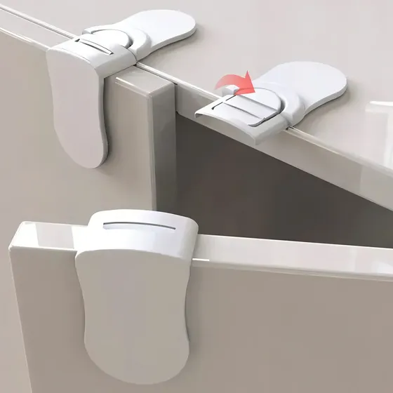 Pack 5 Seguros Niños Puertas Cajones Muebles Multiuso Refrigerador - Forma En L - Multipropósito - Myg Hogar | Cuotas sin interés