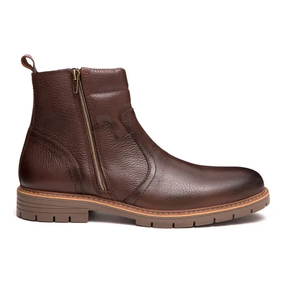 Bota Botin Vestir Piel Gallery Hombre 736 Mahogany Chelsea