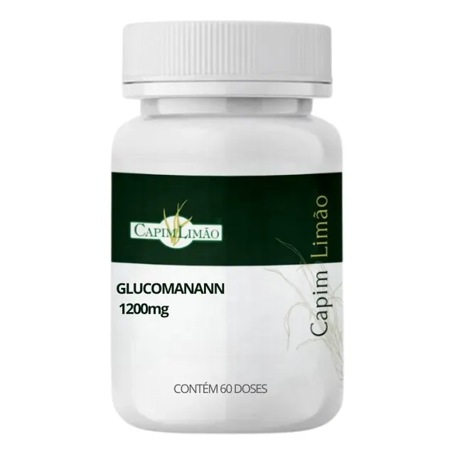 Glucomanann 1200mg 120 Capsulas Capim Limão