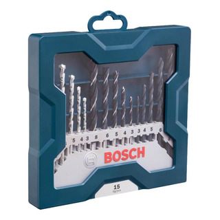 Estojo De Brocas 3 A 8mm Com 15 Peças Mini X-line Bosch Estojo De Brocas 3 A 8mm Com 15 Peças Mini X-line Bosch