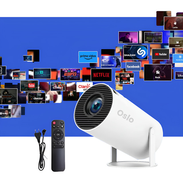Projetor Oslo Hy300 Android Led 8000 Lm Netlix Wifi 110/220v Projetor Oslo Hy300 Android Led 8000 Lm Netlix Wifi 110/220v