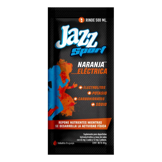 Caja X12 Bebida Polvo Isotónica Naranaja Eléctrica Jazz Spor