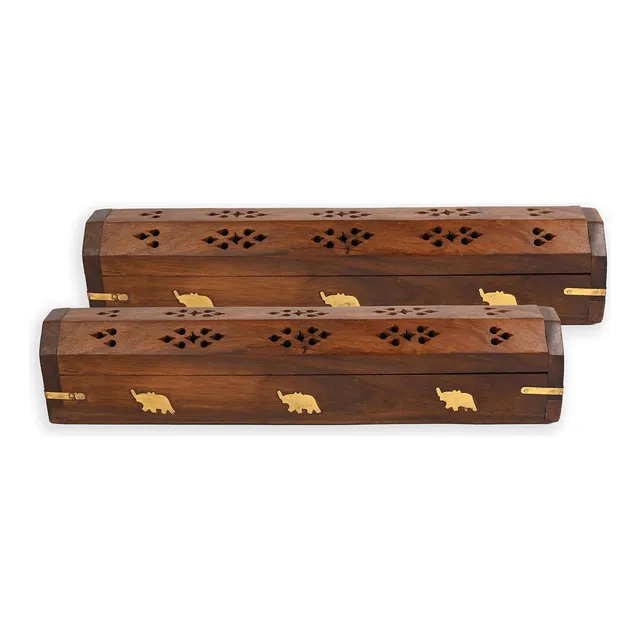 Soporte Para Varilla Incienso Estilo Ataud Quemador Madera