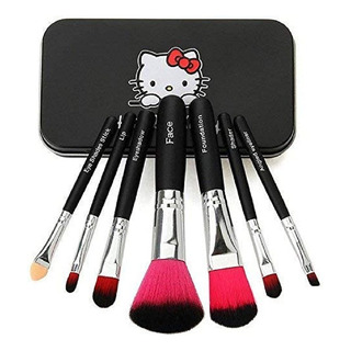 Set Juego Brochas Maquillaje Hello Kitty Estuche Set Juego Brochas Maquillaje Hello Kitty Estuche