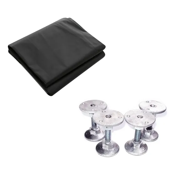 Kit Bilhar Sinuca Capa Protetora Mesa + Jogo Pé Nivelador