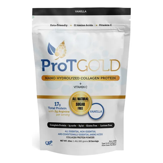 Proteína De Colágeno En Polvo Prot Gold, 650 Ml, 17 G De Pro