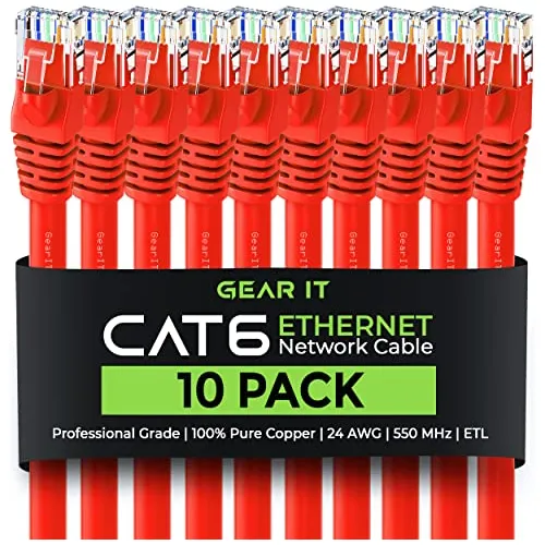 Cable Ethernet Gearit Cat 6 50 Pies (10-pack) - Cable Kp3ry