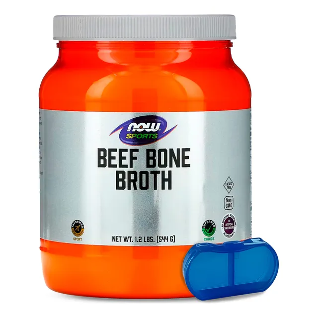 Beef Bone Broth Proteína Pó Now Foods 544 G Importado