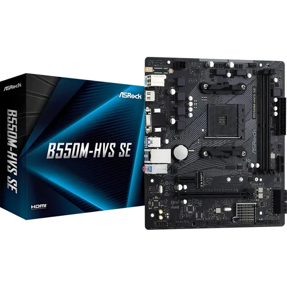 Mother Asrock B550m Hvs Se Socket Am4 Ddr4 Micro Atx Color Negro