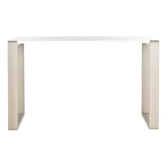 Mesa Consola Lacada Blanca Y Gris Estilo Moderno Siglo Xxi