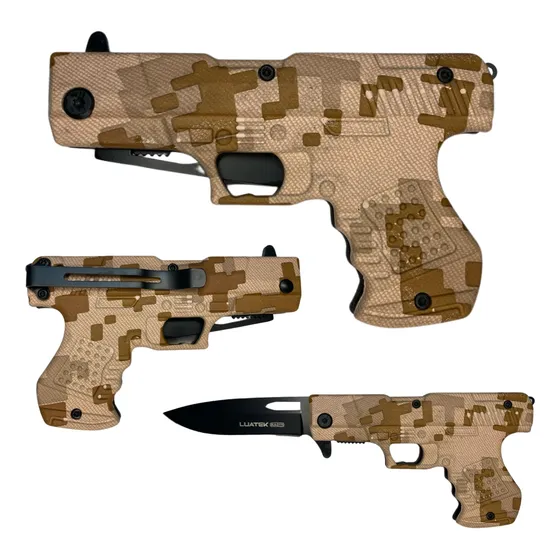 Faca Militar Tatica Canivete Camuflado Camping Com Presilha