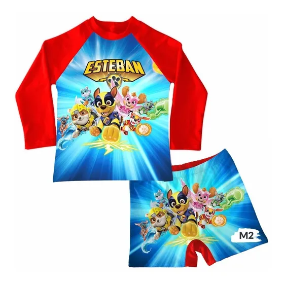 Conjunto De Traje De Baño Para Niño Paw Patrol