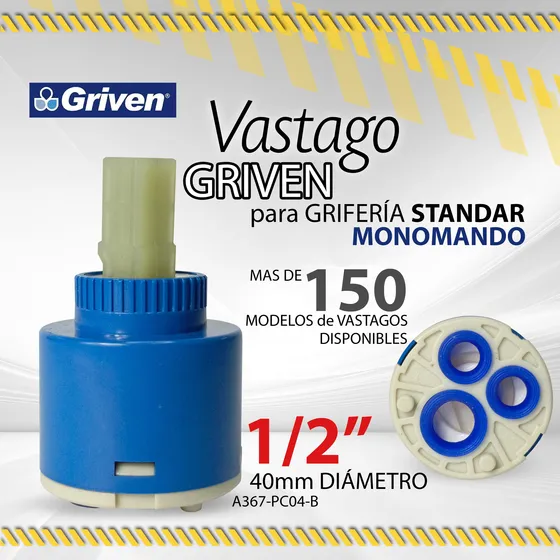 Vastago Cartuch Monoman Griven Griferia 1/2 Diam 40mm/ 10767