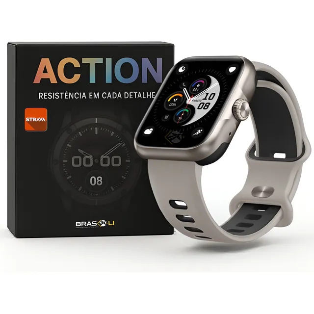 Smartwatch Oficial Strava 3atm Com Gps Integrado Action