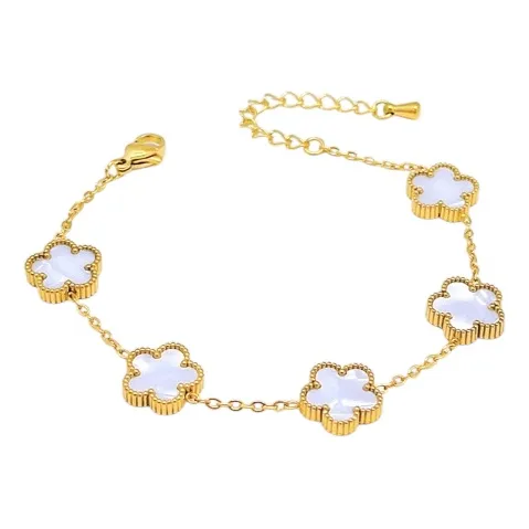 Pulsera Tipo Van Cleef 5 Trébol Para Damas