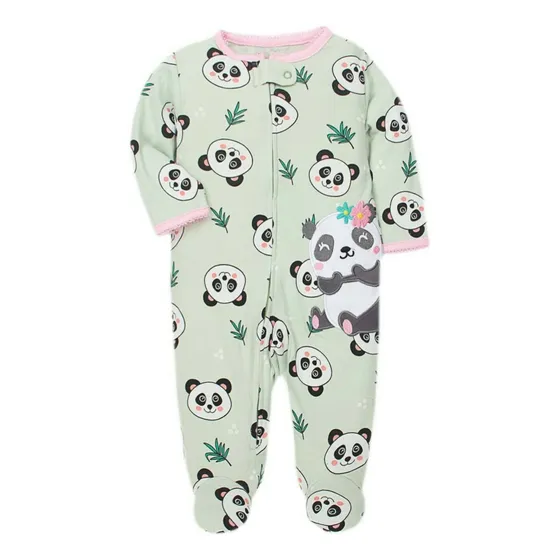Ropa De Bebe - Pijamas Con Pies Para Bebes Niña 100% Algodon