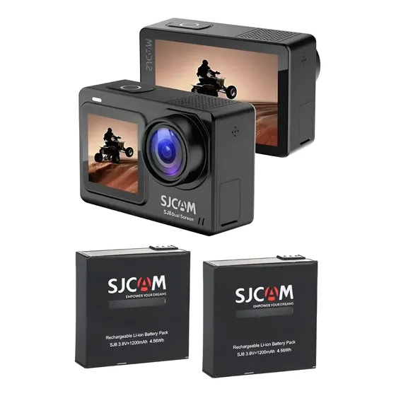 Cámara Deportiva Sjcam Sj8 Dual Wifi 4k 30fps Y 2 Baterías
