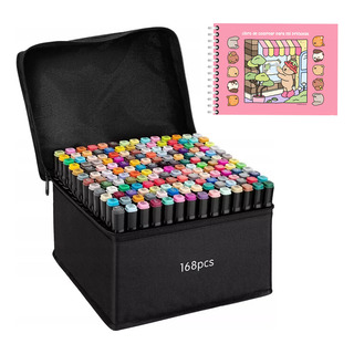 Conjunto De Canetas De Cabeça Dupla De 168 Unidades (bolsa D Conjunto De Canetas De Cabeça Dupla De 168 Unidades (bolsa D