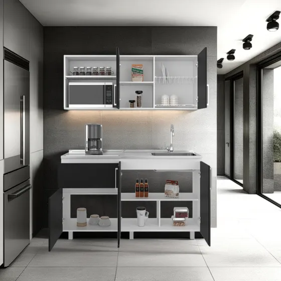 Cocina 150 Allen Meson Der Rta Blanco Wengue Color Blanco/Wengue