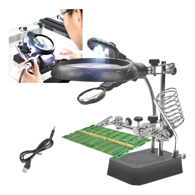 Tercera Mano Tercer Brazo Lupa Ayudant Electronic Yaxun T800