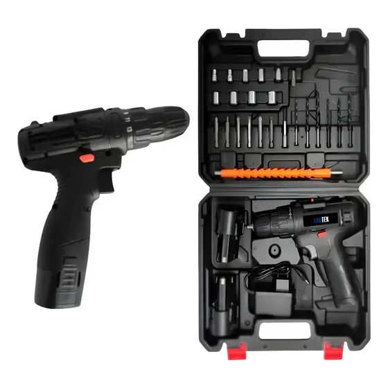 Parafusadeira Furadeira Profissional 12v Com 2 Baterias 
