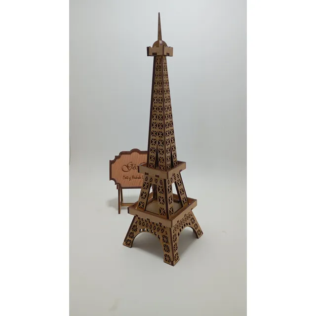 Torre Eiffel 30cm 3d Mdf / Madera O Acrílico Corte Laser