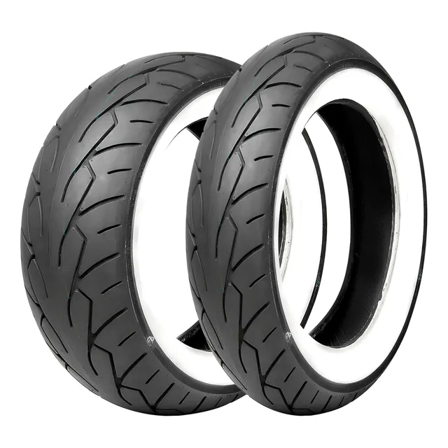 Llantas Vee Rubber 200/55-17 + 130/70-18  Cara Blanca Tl Par
