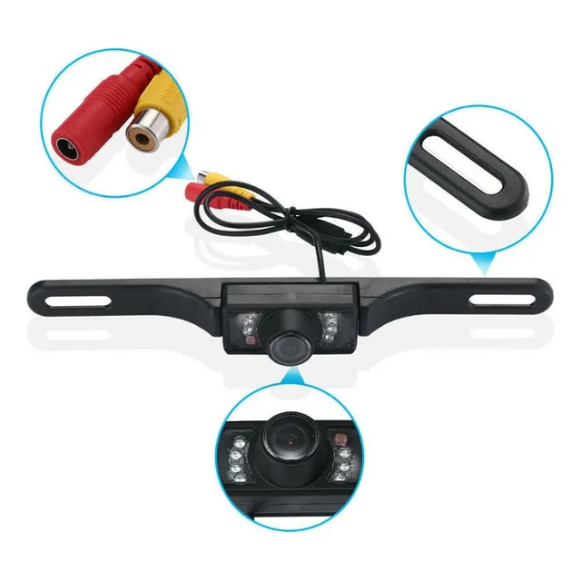 Cámara Retroceso Full Hd Led  Ip68 Base Para Placas