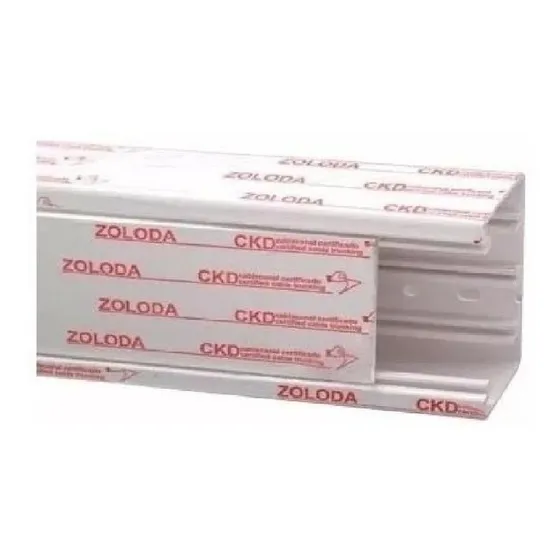 Cablecanal Plastico 100 X 50mm Blanco Tira X2 Metros Zoloda