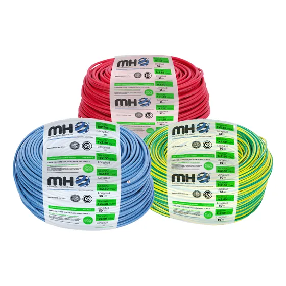 Cable Unipolar Mh 2,5mm Pack X 3 Rollos X 50m